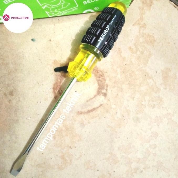 Produk Baru Tekiro Obeng - 6x125mm (5") Obeng Tekiro Gagang Karet Obeng magnet