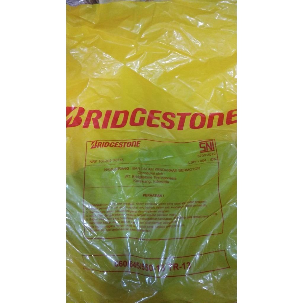 BAN DALAM MOBIL RING 13 BRIDGESTONE (PENTIL PENDEK)