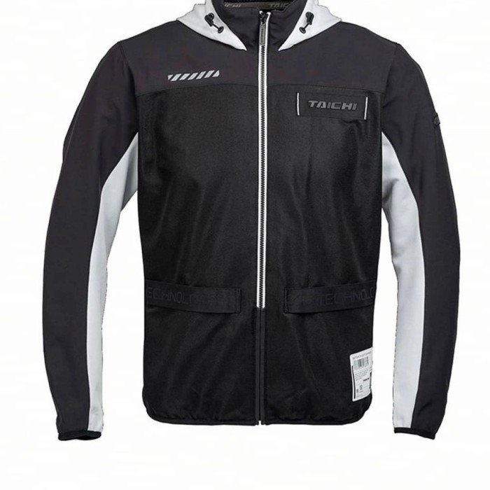 PROMO TAICHI JAKET RSJ334 BLACK WHITE JAKET RIDING ORIGINAL TAICHI 100%