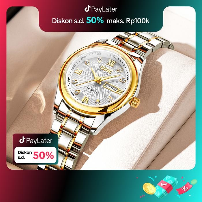 Opk Jam Tangan Wanita Original Anti Air Kecil Terbaru Analog Women Watch Waterproof