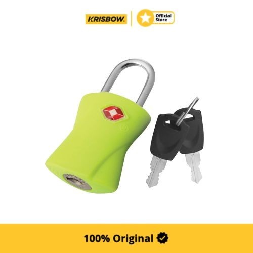 ASLI KRISBOW PADLOCK GEMBOK TSA COVER ABS 2.8 CM - HIJAU KODE 847