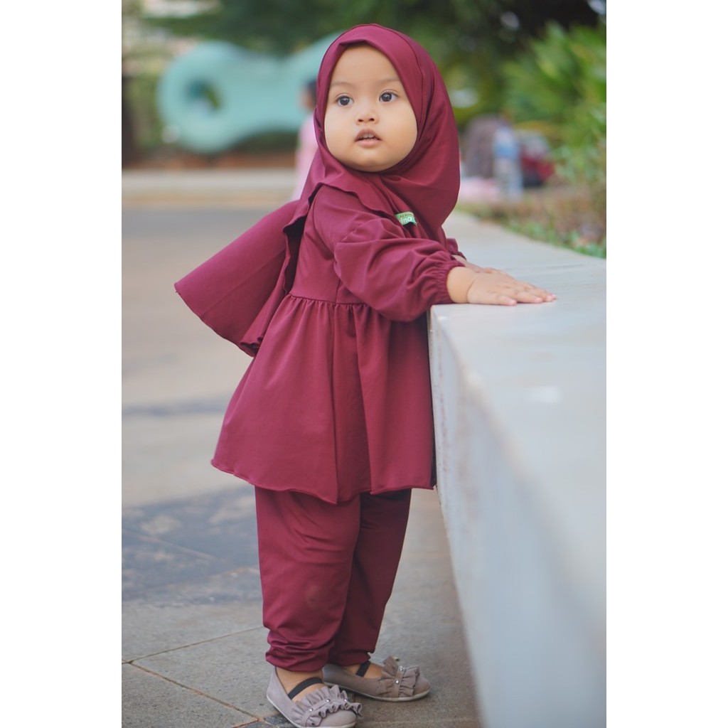 BAJU MUSLIM ANAK PEREMPUAN BAJU GAMIS ANAK PEREMPUAN UMUR 1 - 6 TAHUN