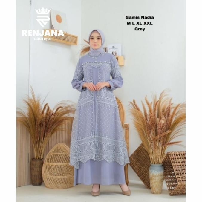gamis delia tile bordir payet Terlaris