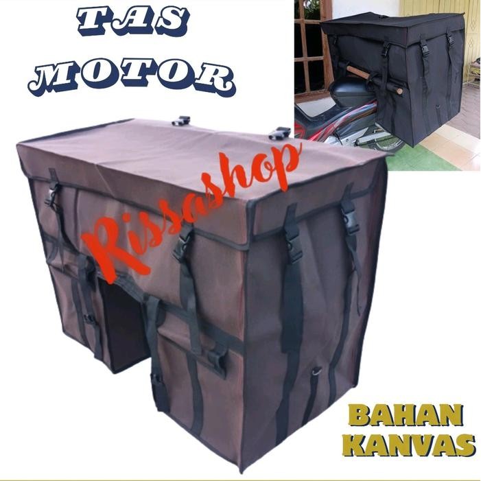 Tas Motor Angkut Barang Susun Kanvas Terpal