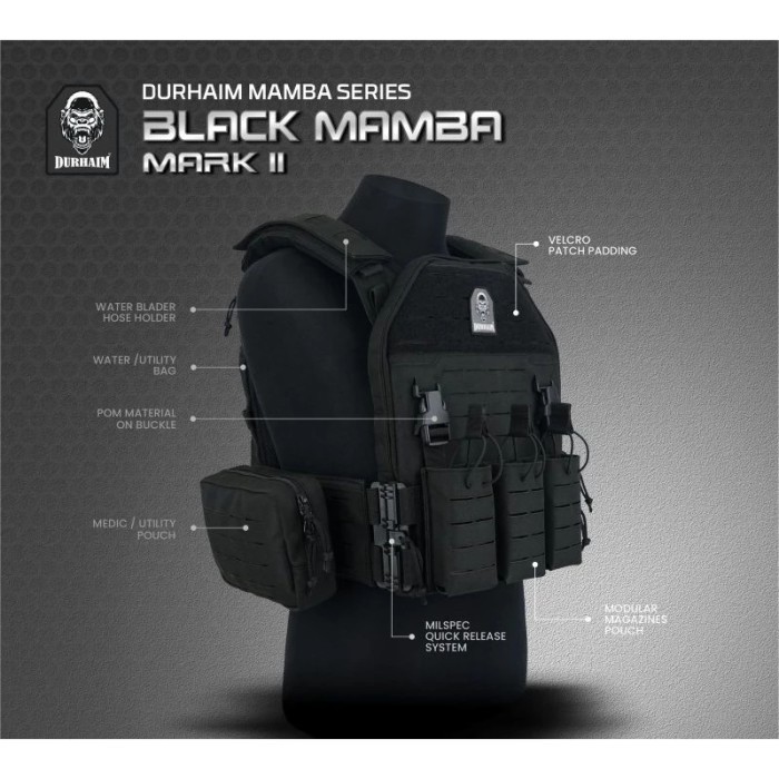 ROMPI DURHAIM BLACK MAMBA MARK II BODY VEST ROMPI TACTICAL