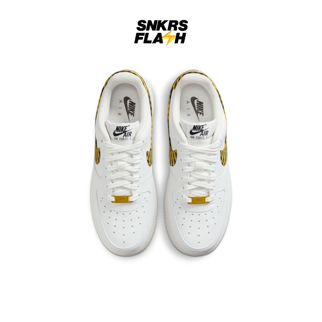 NIKE Air Force 1 Low Gingham Yellow Black Sepatu Sneakers Wanita - DZ2784102 - Size 38.5