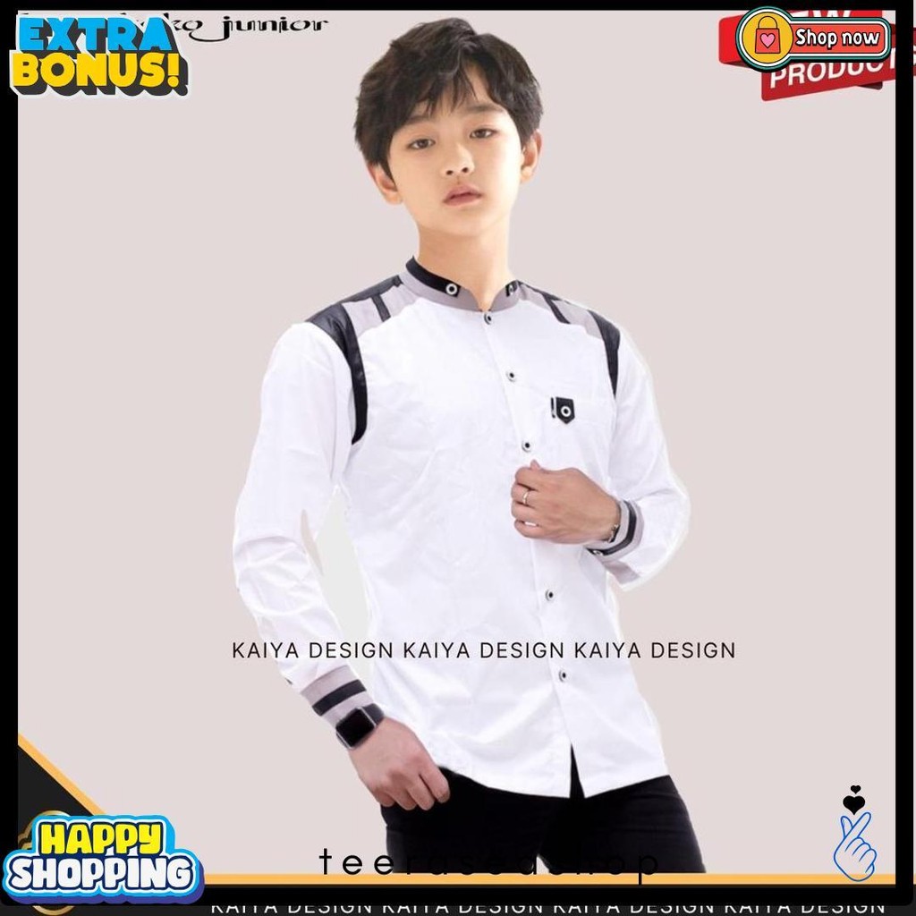 Bisa Cod- Baju Koko Anak Sd-Smp/ Baju Koko Anak Lengan Panjang/ Baju Koko Anak Warna Coklat Muda War