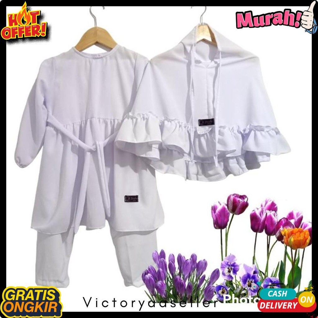 Baju Manasik Anak Tk/Paud  /  Gamis Anak Perempuan Diskon Setengah Harga