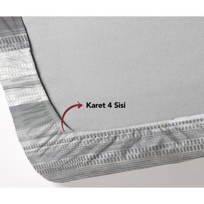 Promo King Rabbit Organic Bamboo Velvet Set Sprei Motif  Okko Stone Grey