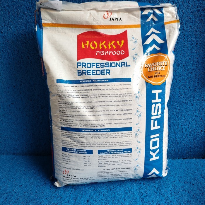 pellet ikan koi HOKKY FISHFOOD PROFESIONAL BREEDER isi 10 kg