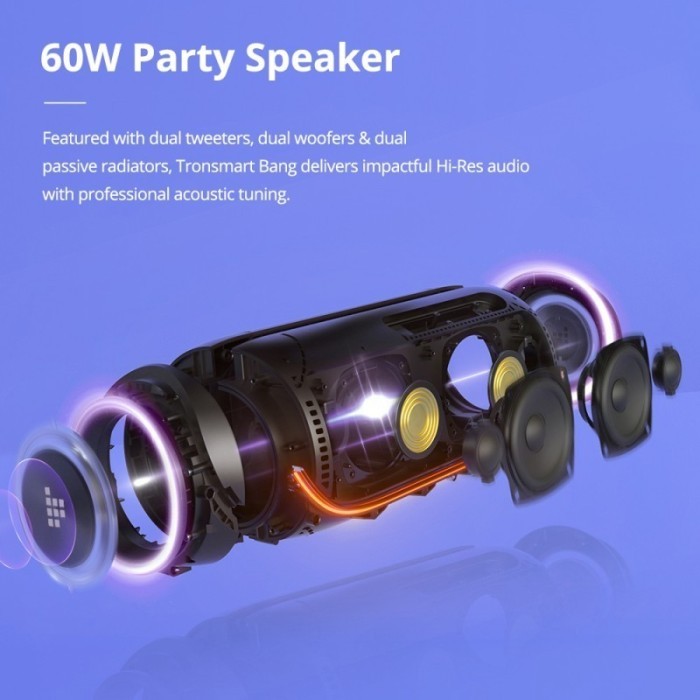 Speaker Tronsmart Bang Outdoor Party Wireless Bluetooth 5.0 60 Watt Terbaru Berkualitas