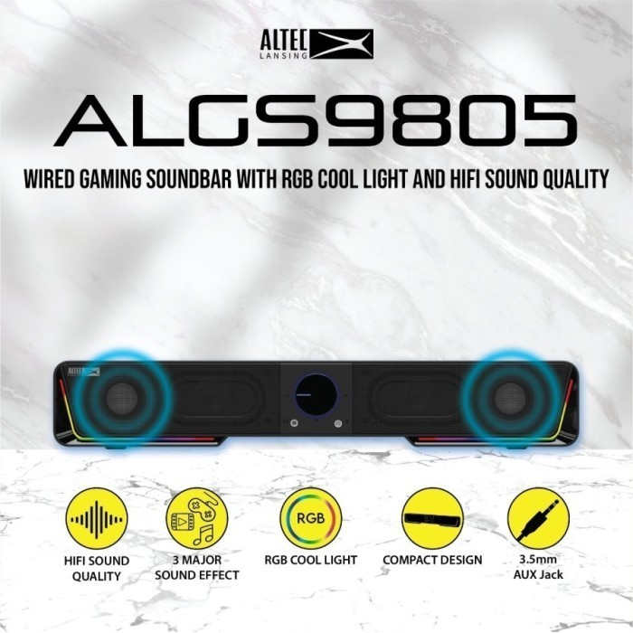 Speaker Altec Lansing Usb ALGS9805 Soundbar (Bisa Komputer HP Laptop) Terbaru Berkualitas