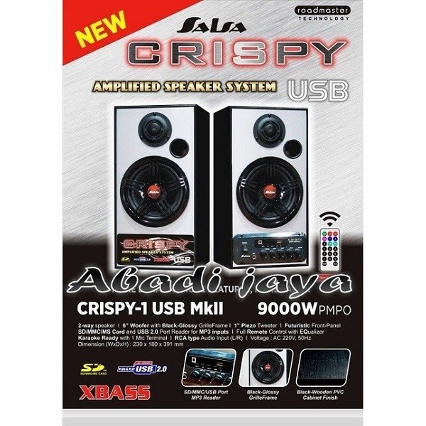 Salsa Speaker Aktif 6" USB Crispy - 1 USB original Terbaru Berkualitas