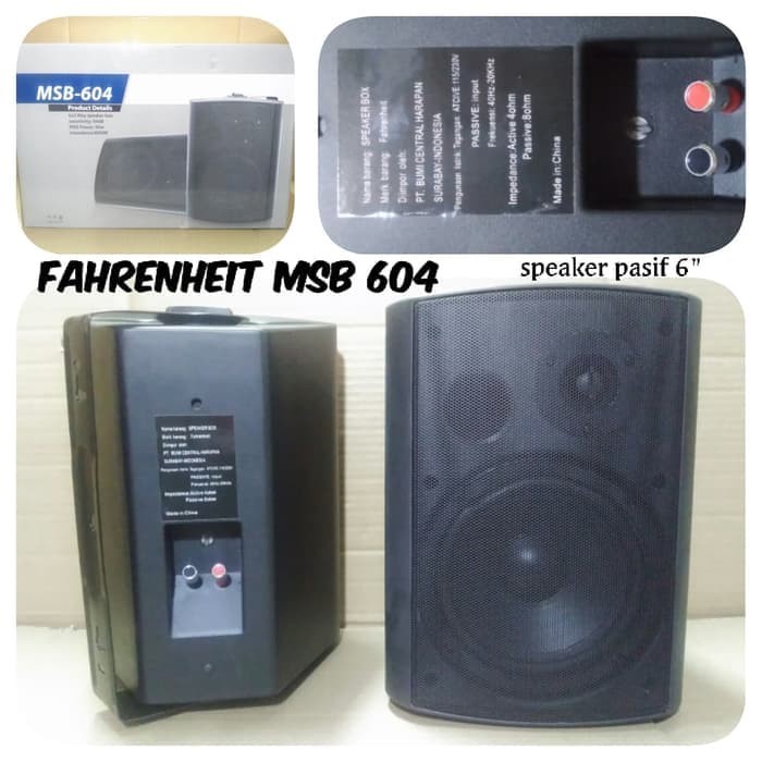 Speaker Pasif 6 Inch Fahrenheit Speaker Box 6 Inci Terbaru Berkualitas