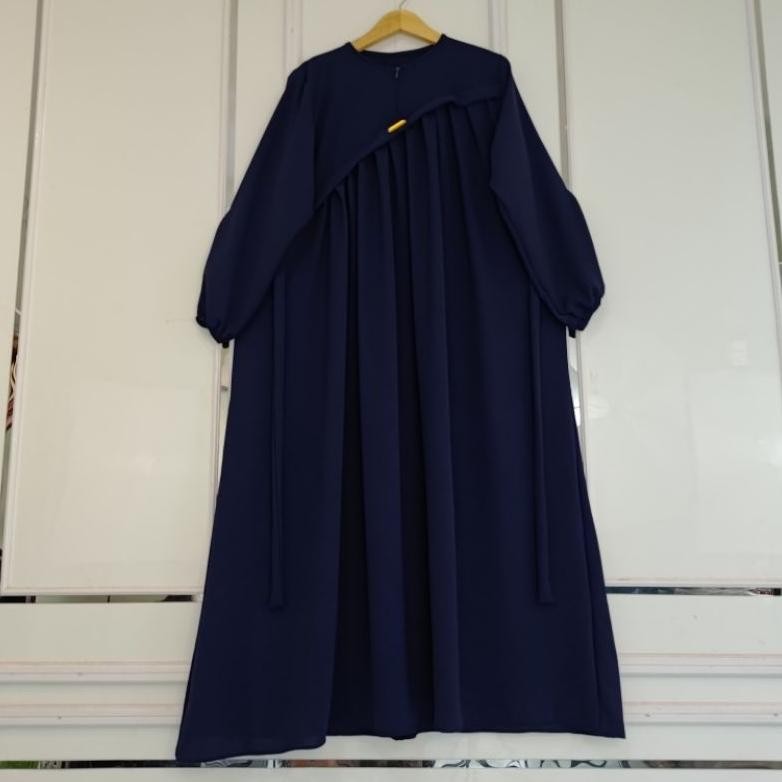 Promo Lebaran Elif Dress - Gamis Jumbo Polos Ld 130Cm Soft Crinkle Airflow Premium Stok Terbatas