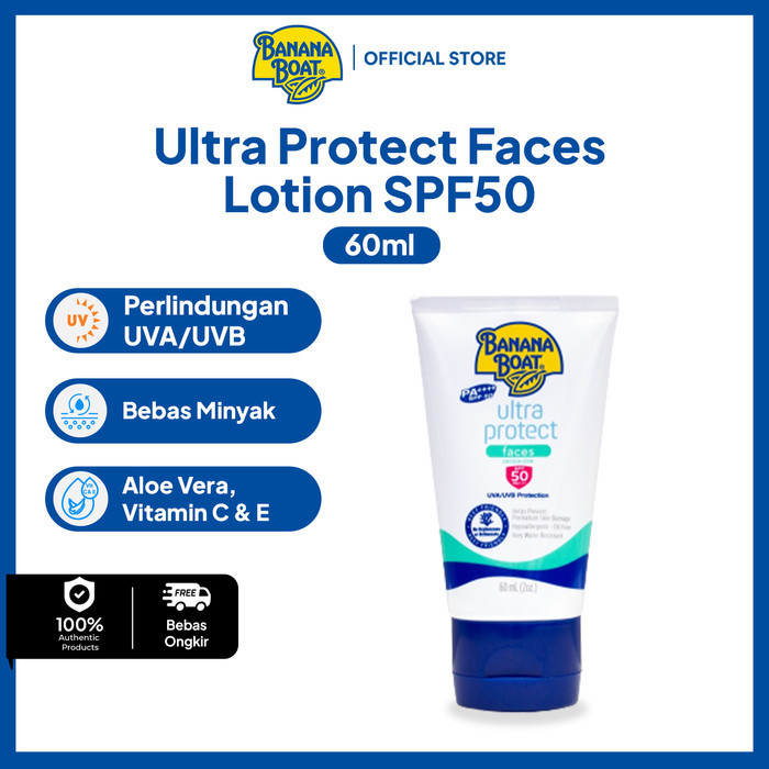 Banana Boat Ultra Protect Sunscreen Faces Lotion SPF 50 60 ml