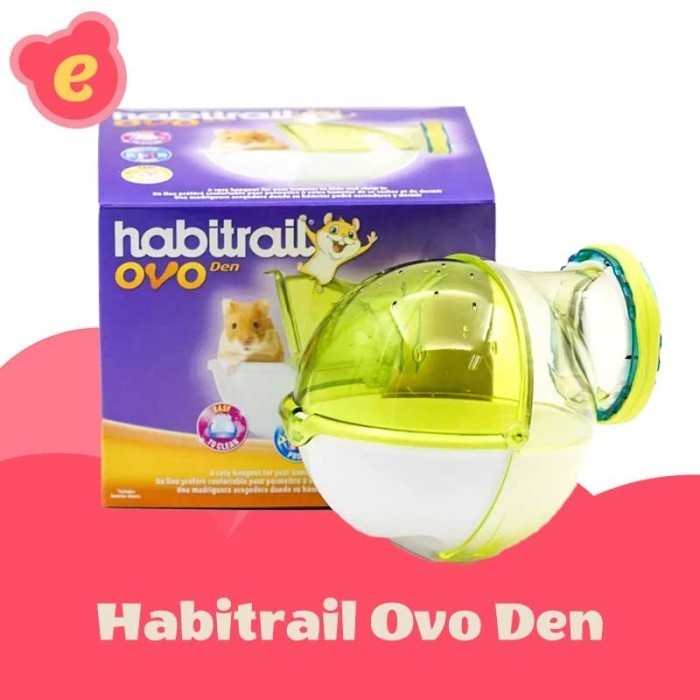 TERBARU Tempat tidur bersarang Hamster Habitrail Ovo Den New-(**)