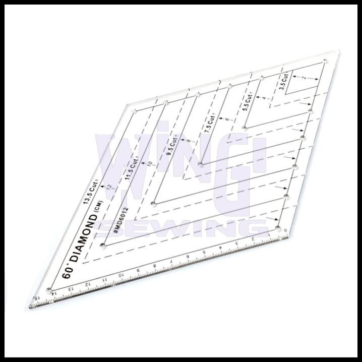 

Penggaris Jahit Pola Diamond Skala 60 13.5Cm Mika Akrilik Acrylic