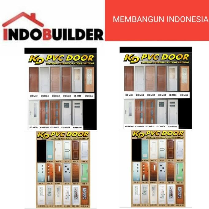 Kd Pvc Door Kd 11 Jalusi Uk 70 X 195 Cm White Putih Pintu Pvc Set Kamar Mandi Hanyasebentar12
