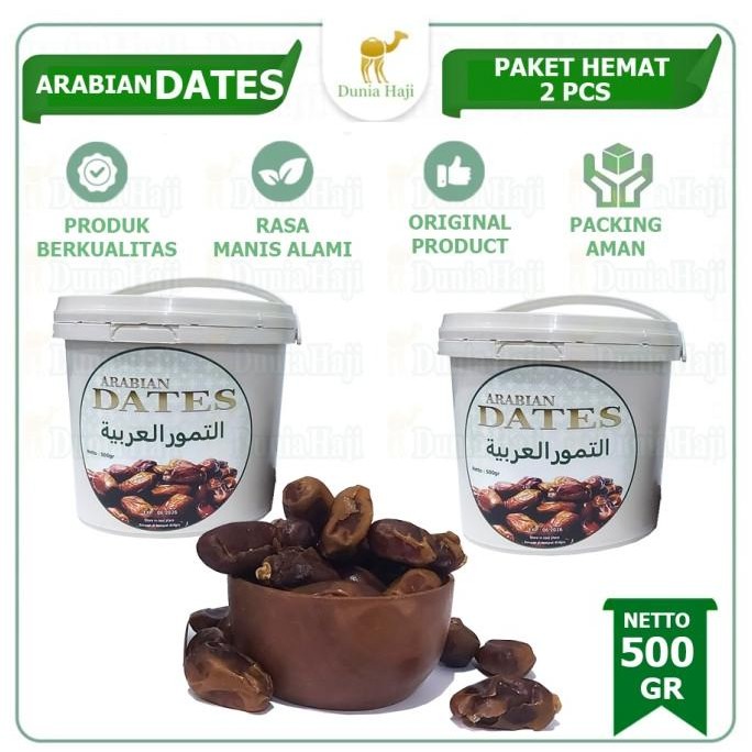 

Kurma Arabian Dates 2 pcs Kemasan Ember Paket Hemat Berkualitas Asli Arab the best