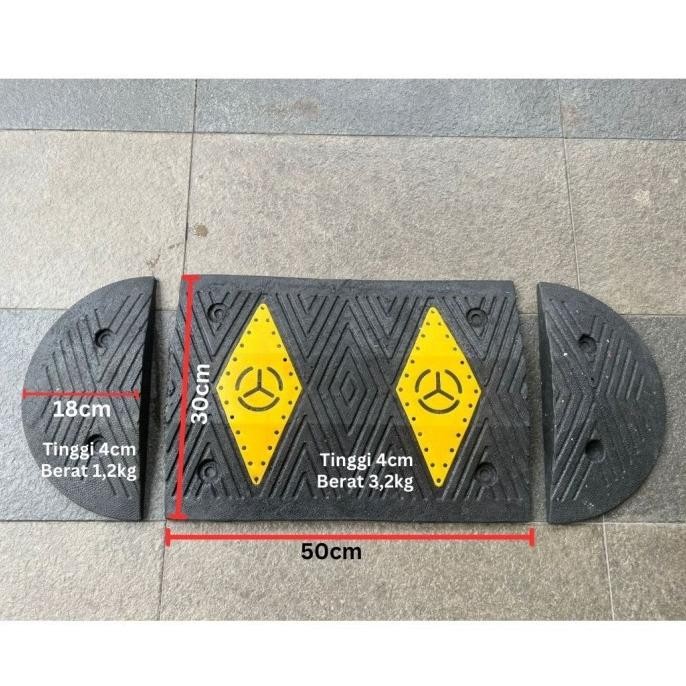 Diskon Polisi Tidur Karet Rubber/Pvc Speed Hump 50 Cm Berkwalitas
