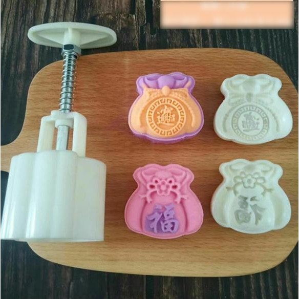 Cetakan Nastar Taiwan Kantong Uang Yuan Bao Kue Bulan Mooncake Plunger Pipinperdana