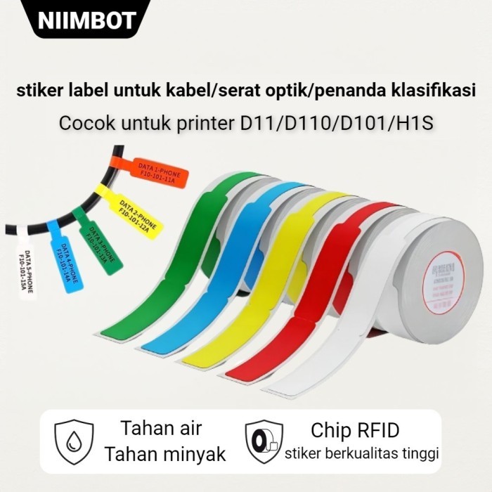 

NIIMBOT D11/D110/D101 STIKER KABEL LABEL KERTAS DENGAN PEREKAT SENDIRI
