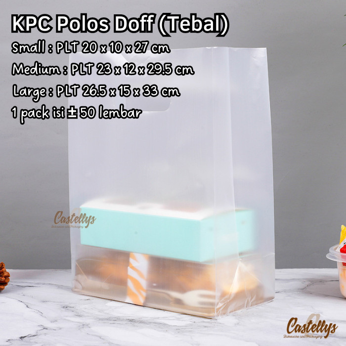Kantong Kresek Tas Plastik Import Tebal Kpc Polos Doff Goodie Bag