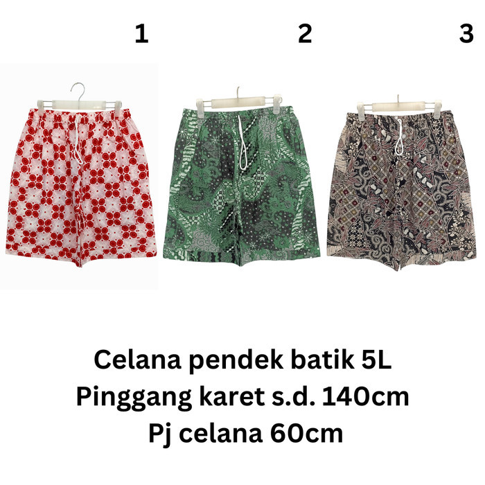 Celana Pendek Batik Pria Jumbo Katun