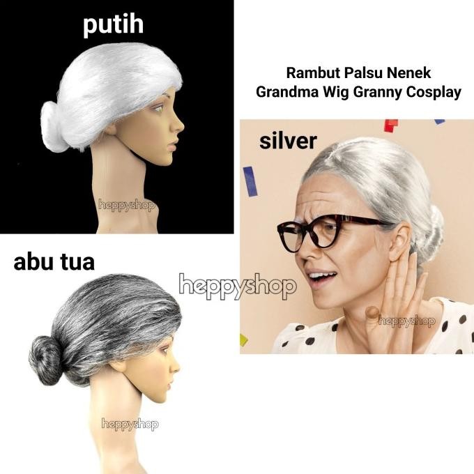 ] RambutPalsuNenek GrandmaWig GrannyCosplay