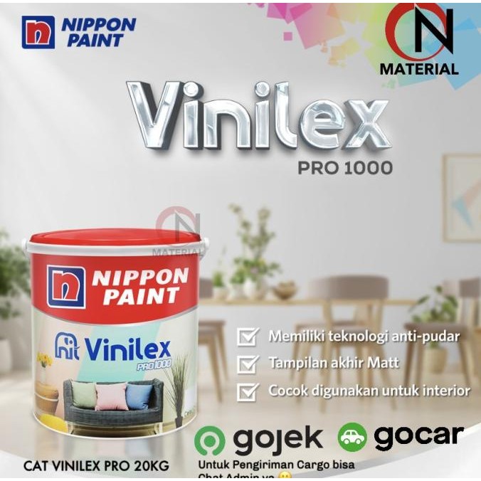 Cat Vinilex Pro 1000 22,5 Kg / 9102 White Putih Original