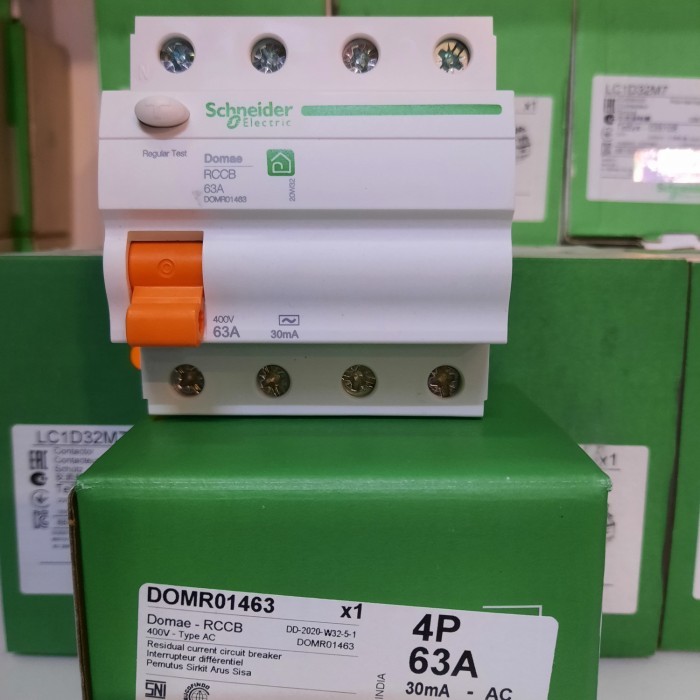 Domr01463 Schneider Elcb/Rccb 4P 63A 30Ma