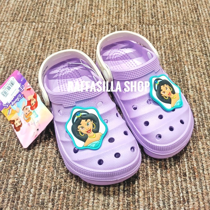 EKSLUSIF SANDAL ZANDILAC CEWEK DISNEY PRINCESS SANDAL ANAK PEREMPUAN SLIP ON KODE 404