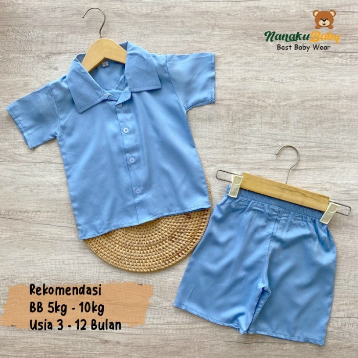 Nanaku Baby - Set Rayon / Kemeja Bayi Daily Wear Usia 3-12 Bulan