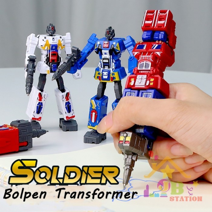 

HEMAT PULPEN ROBOT TRANSFORMASI PENA BOLPEN ANAK MAINAN ACTION FIGURE ROBOT SOLDIER ALAT TULIS