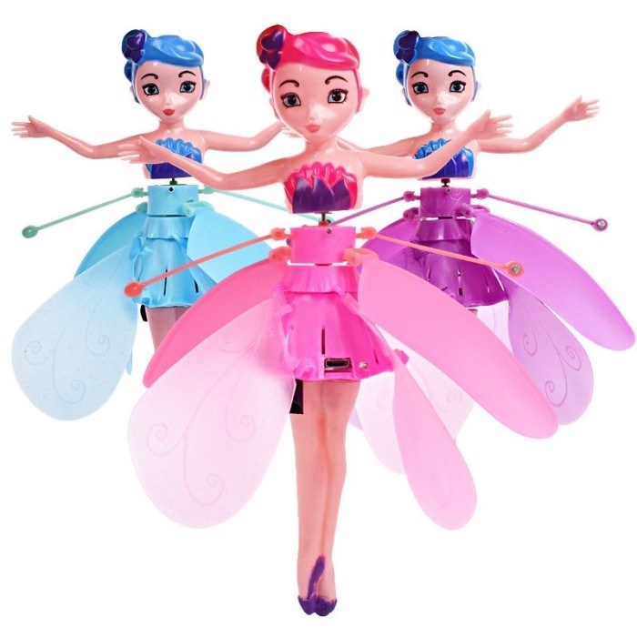 Boneka Terbang Sensor Tangan - Mainan Anak Peri Terbang Flying Doll