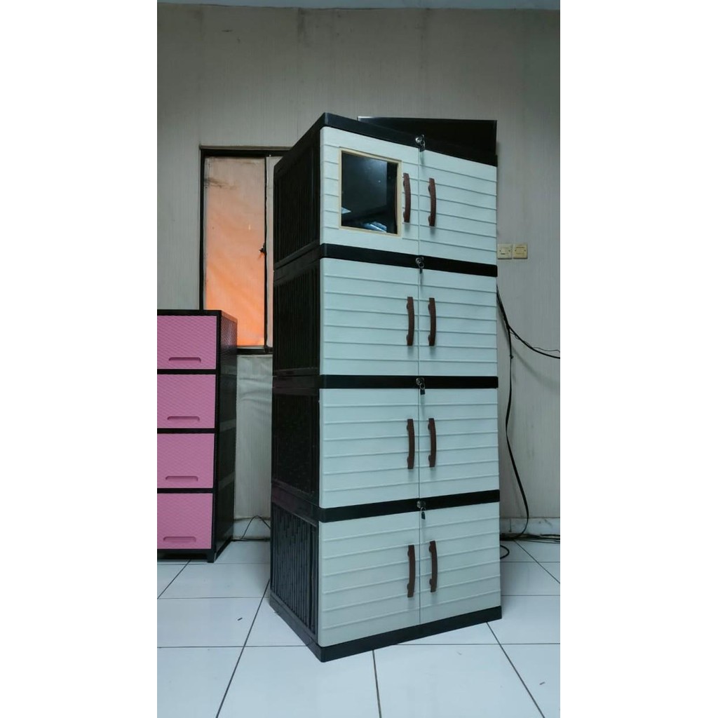 LEMARI PAKAIAN LEMARI PLASTIK PREMIUM JUMBO- SUSUN 2, SUSUN 3, SUSUN 4