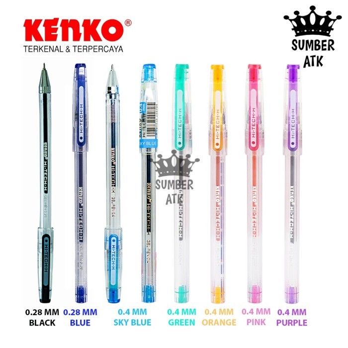 

EKSLUSIF PULPEN / PENA KENKO GEL PEN HI-TECH-H 0.28MM BLACK - 1 PCS KODE 1404