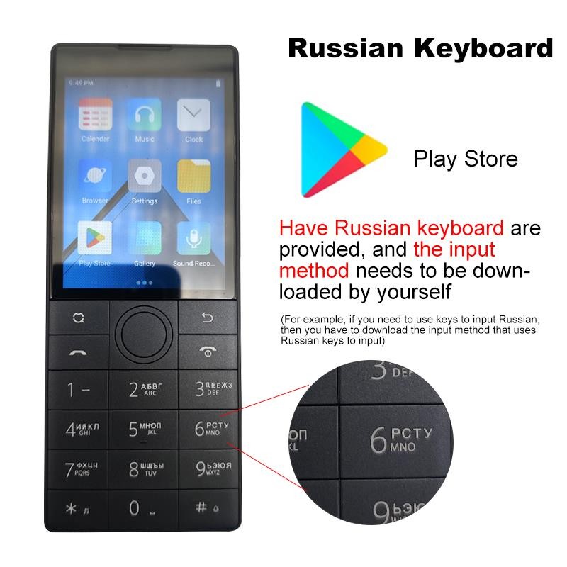 TOPZI 2025 Qin F22 Touch Screen Android 11 No Camera Wifi 2.8 Inch 2+16GB / 3+32GB MTK6739 Bluetooth