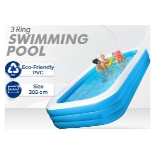 (COD) Kolam renang anak 3 METER kolam mandi bola ukuran jumbo inflatable pool kolam renang karet