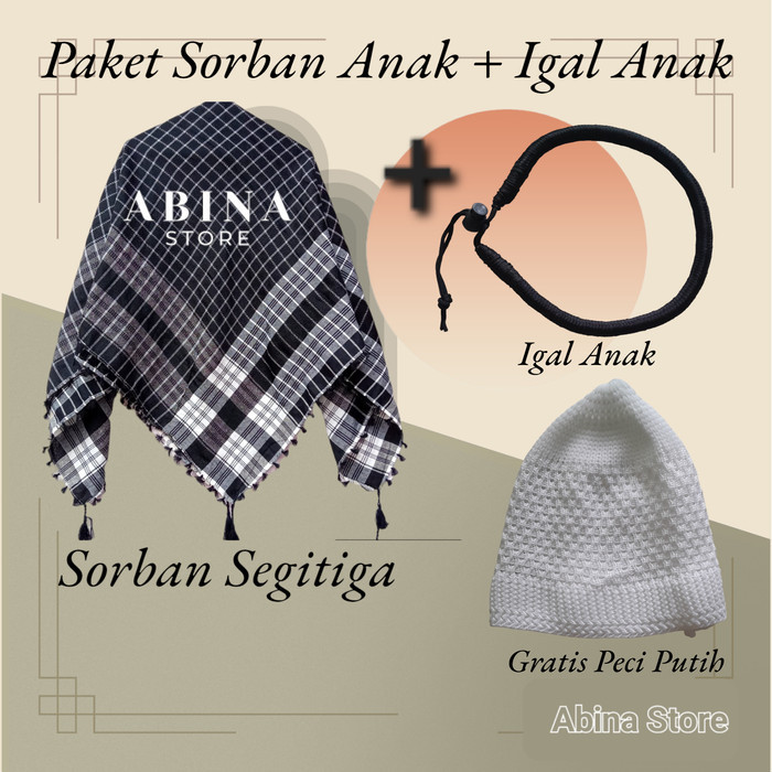 CUCI GUDANG IGAL SORBAN ANAK / IKAT SORBAN / IGAL ARAB / IGAL ANAK / IGAL BAYI KODE 622