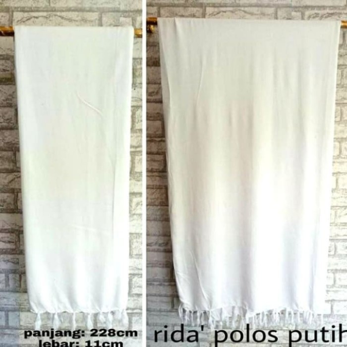 Best Seller Surban Rida Putih Polos Panjang Rida Solo Rayon Surban Habib Haji Umra