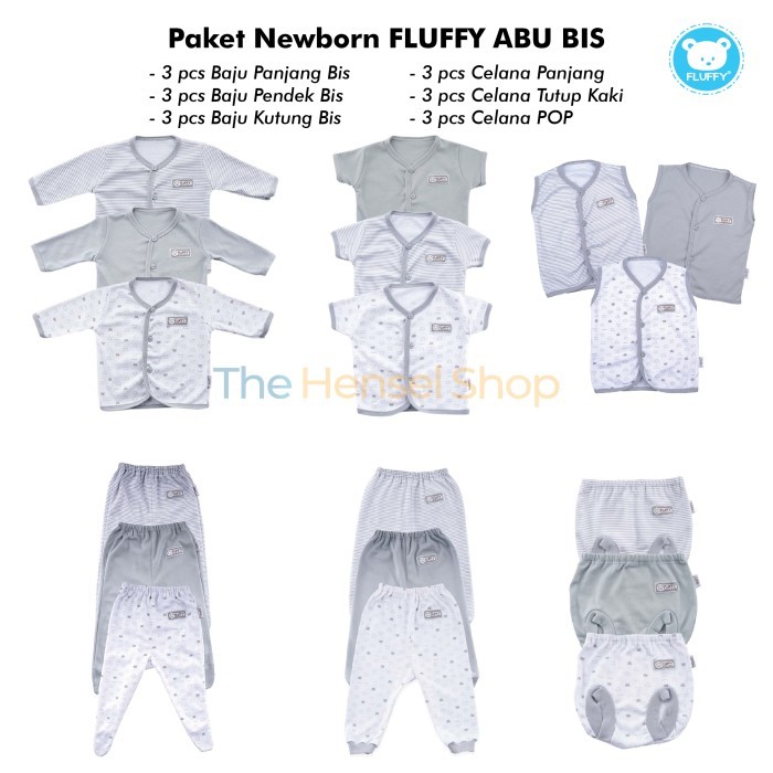 Fluffy Paket Baju Bayi Newborn Bis / Paket Baju Bayi Baru Lahir Fluffy