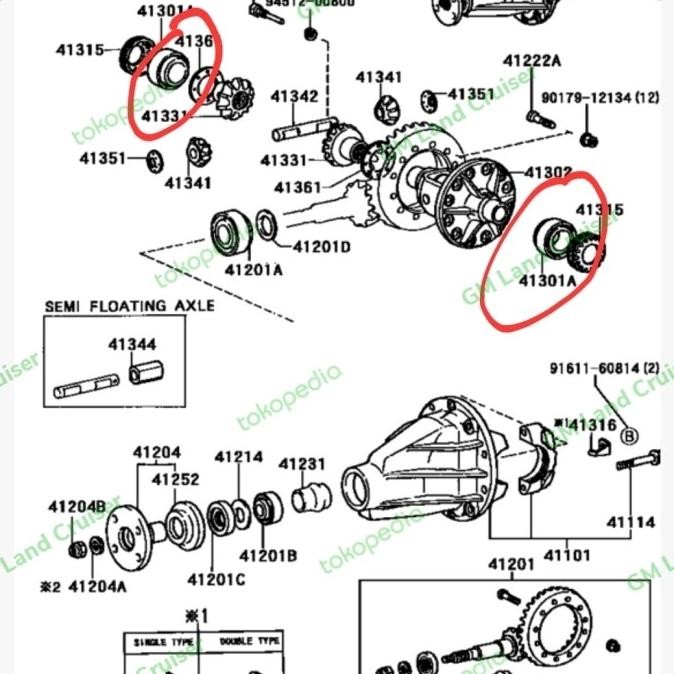 Laker As Roda Vx80 Land Cruiser Lahar Bearing Gardan Belakang Atpm Ori