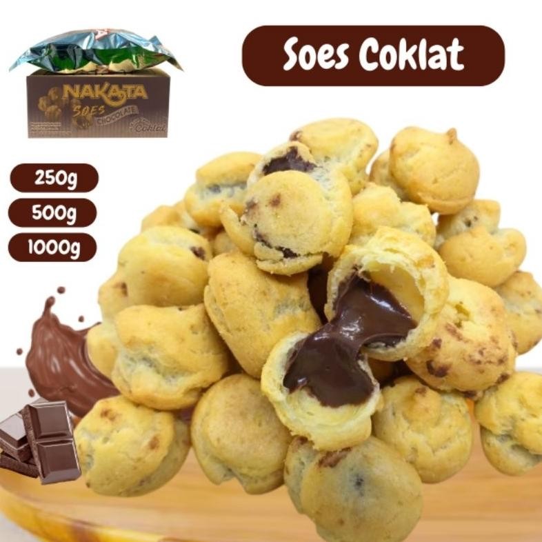 

gfd-6 COD Soes Coklat Cokelat 500g/1kg halal Kue Sus Kering Isi soes coklat lumer 1 kgr Enak Murah Cemilan keluarga, cocok untuk dewasa anak anak) Original