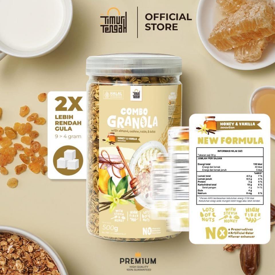

Granola Vanilla Gr Ereal Maanan Ehat With Almond Maanan Granola Timur Tengah Halal