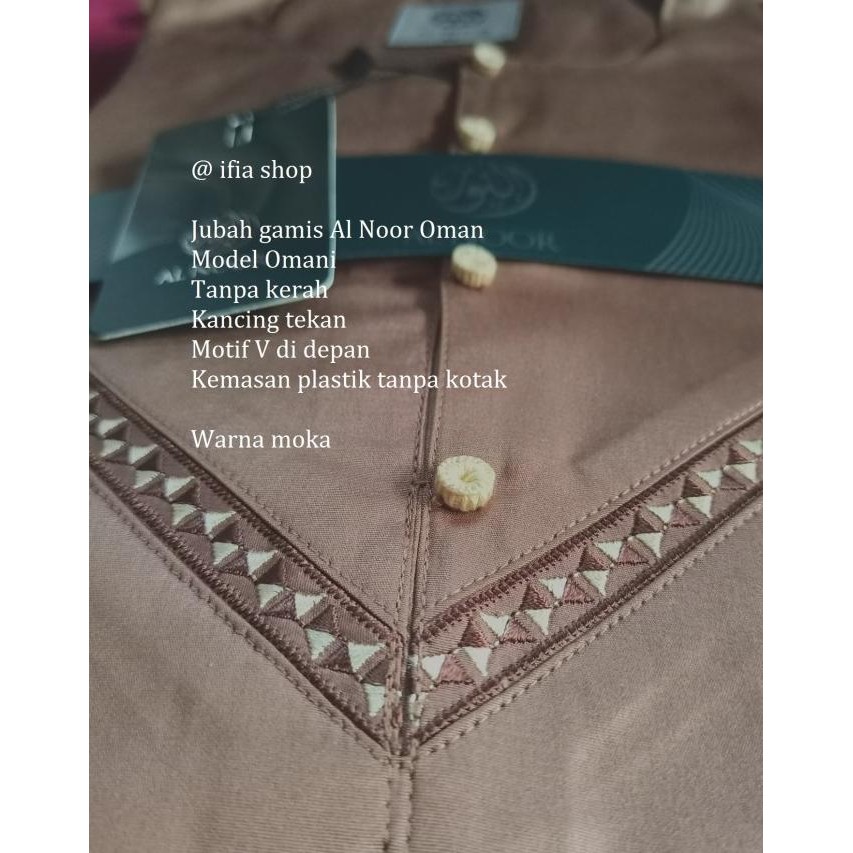 JUBAH AL NOOR OMANI - EKSKLUSIF MODEL BARU - LENGAN PENDEK SIZE DEWASA Best Seller