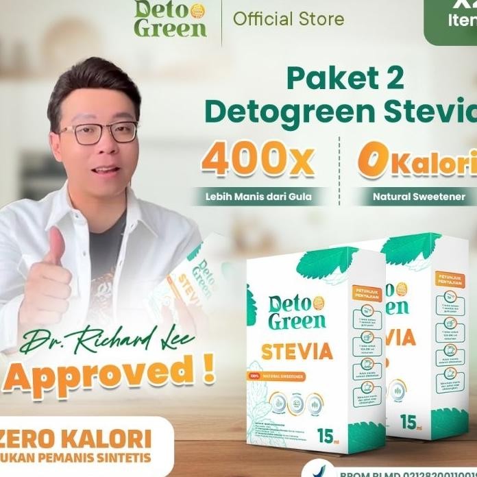 

Detogreen Tevia Paet 2 Pemani Cair Ala Natural Weetener Nol Al Batai Gula 15Ml