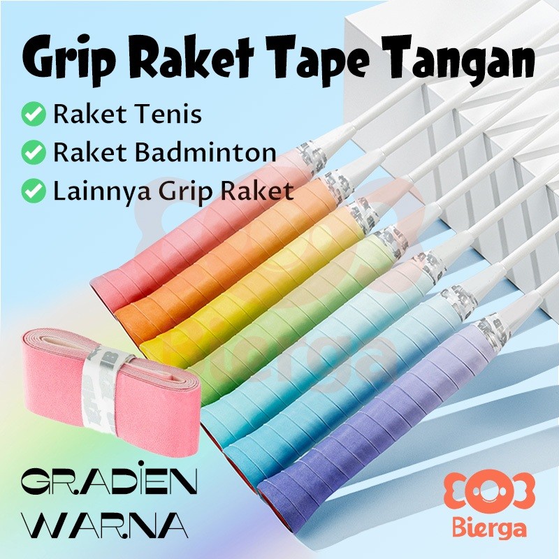 Gratis Ongkir Grip Tape Tangan Raket Lem Handle Wrapping Strap Grip Raket Badminton Tape Raket Tenis