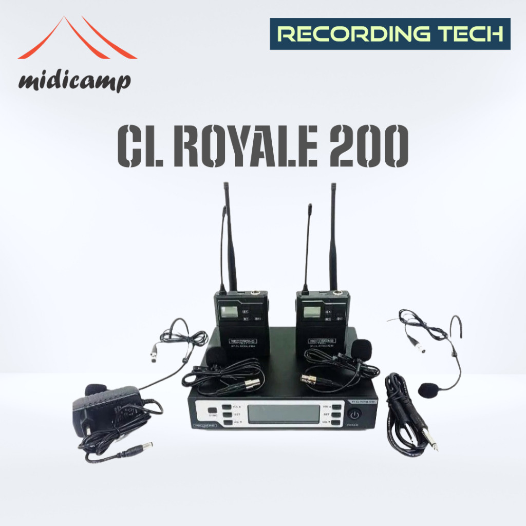 Recording Tech CL Royale 200 2 channel Mic Clip On Bando Wireless